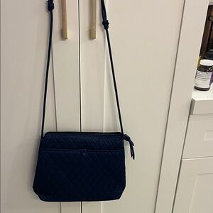 Vera Bradley navy quilted shoulder/crossbody bag